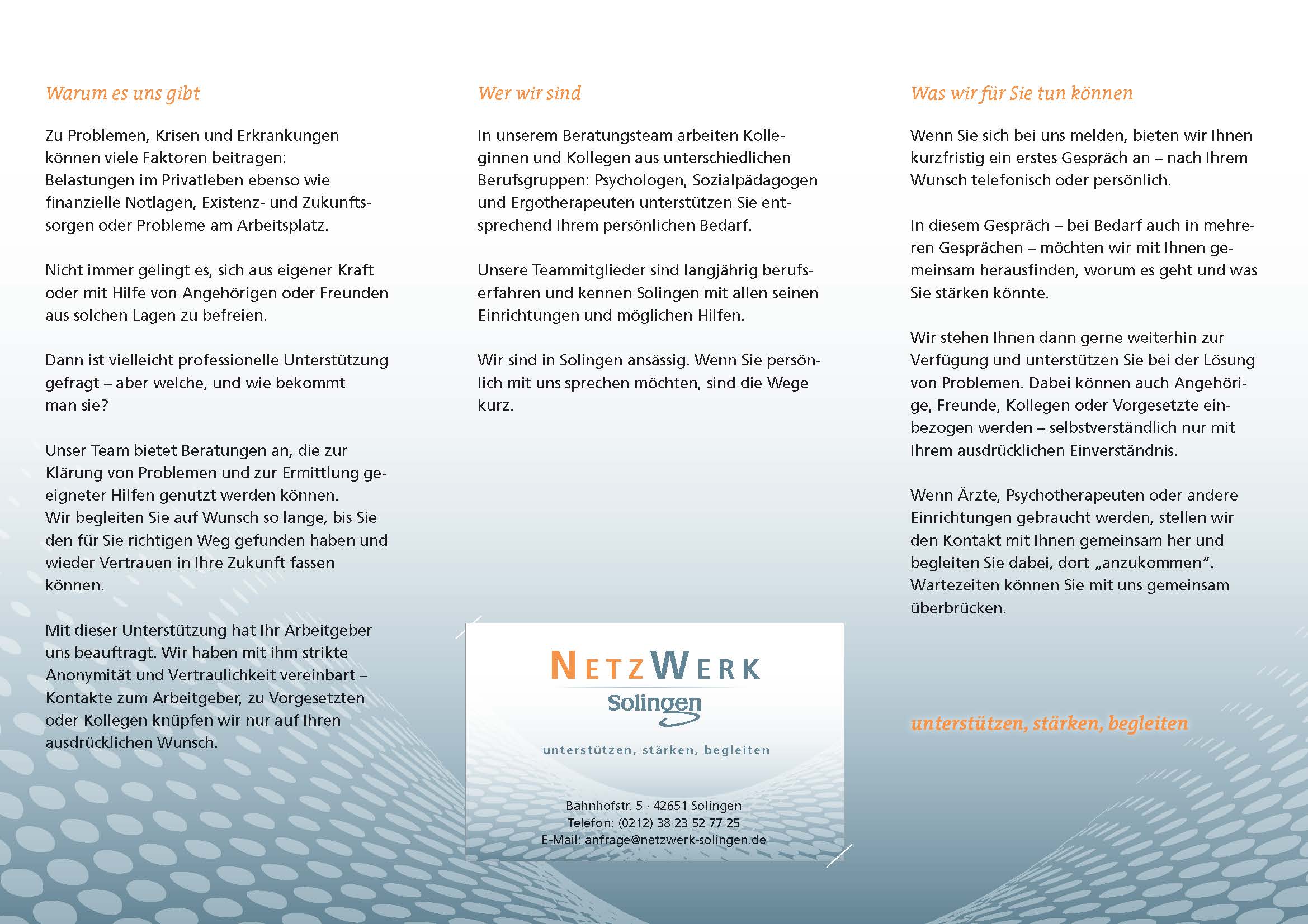 Seite 2 Netzwerk Solingen Flyer